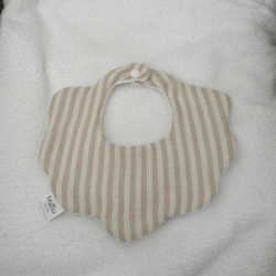Bavoir bébé fleur en double gaze personnalisable | Maïlu & Cie