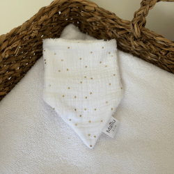 Bavoir bandana bébé personnalisable en double gaze | Maïlu & Cie