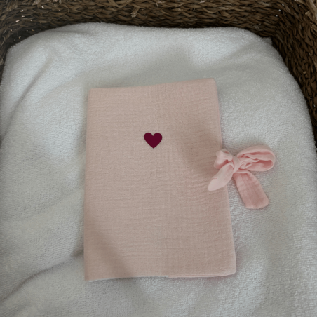 Protège carnet de santé rose personnalisable