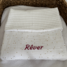 Couverture personnalisable blanc doré